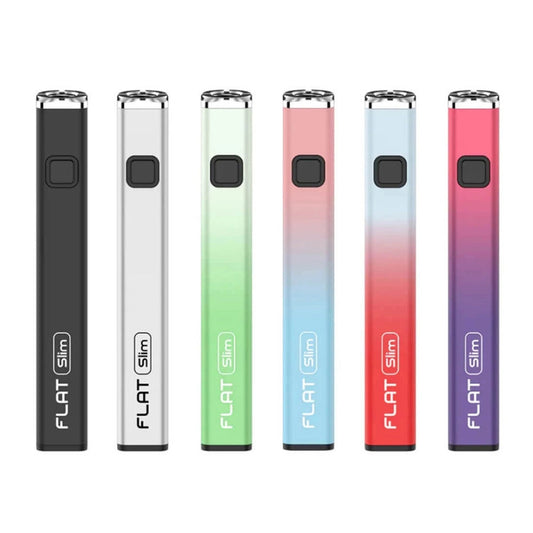 YOCAN FLAT SLIM 350MAH VARIABLE VOLTAGE 510 BATTERY - BOX OF 20 - MIXED COLORS