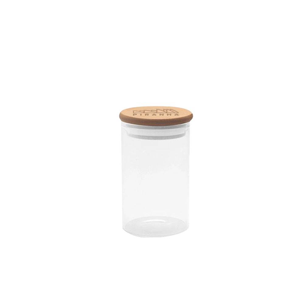 PIRANHA GLASS JAR WITH BAMBOO LID