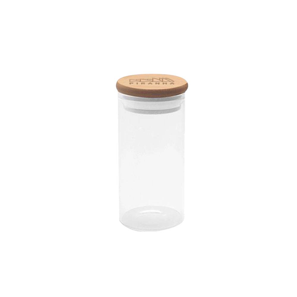 PIRANHA GLASS JAR WITH BAMBOO LID