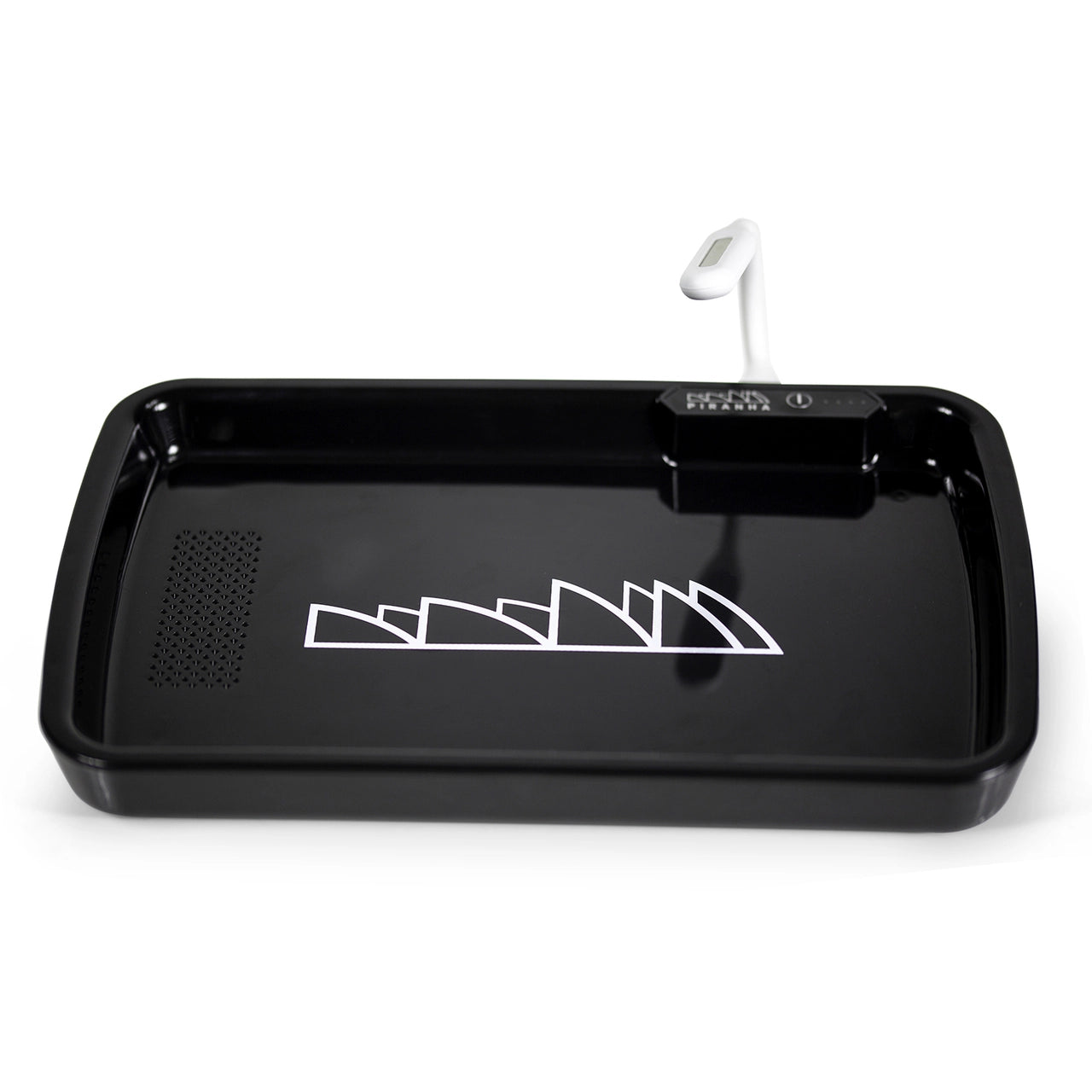 PIRANHA 17.25" X 7.25" LED ROLLING TRAY W/ LIGHT & BAG - BLACK