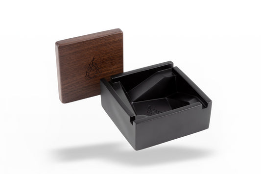 BRNT BRIQ - CONCRETE ASHTRAY W/ WALNUT LID